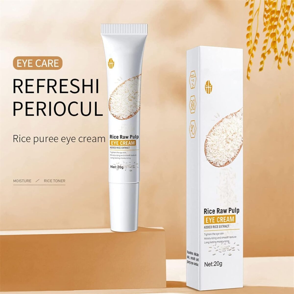 Bioaqua Rice Raw Pulp Rice Extracted Eye Cream- 20g - Image 3