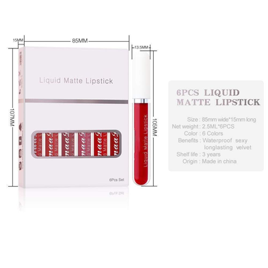 Cmaadu Liquid Lipstick 6 Pcs set - Image 5