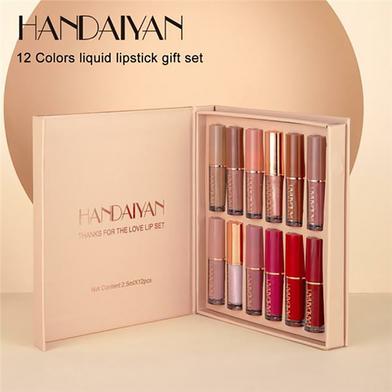 Handaiyan 12 Color Matte Liquid Lipstick Set Long-Lasting Waterproof Proof Set B - Image 4