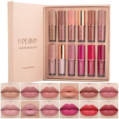 Handaiyan 12 Color Matte Liquid Lipstick Set Long-Lasting Waterproof Proof Set B - Image 2